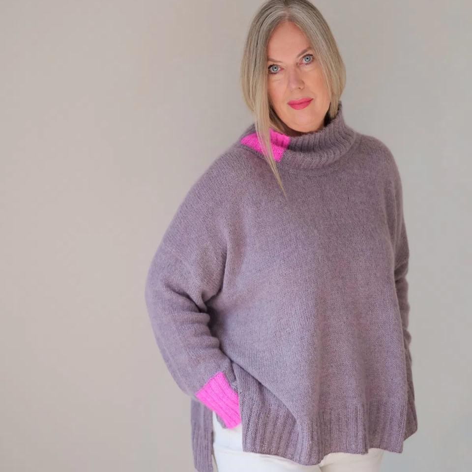 Вязаный спицами свитер оверсайз Post It Вязаный спицами свитер оверсайз