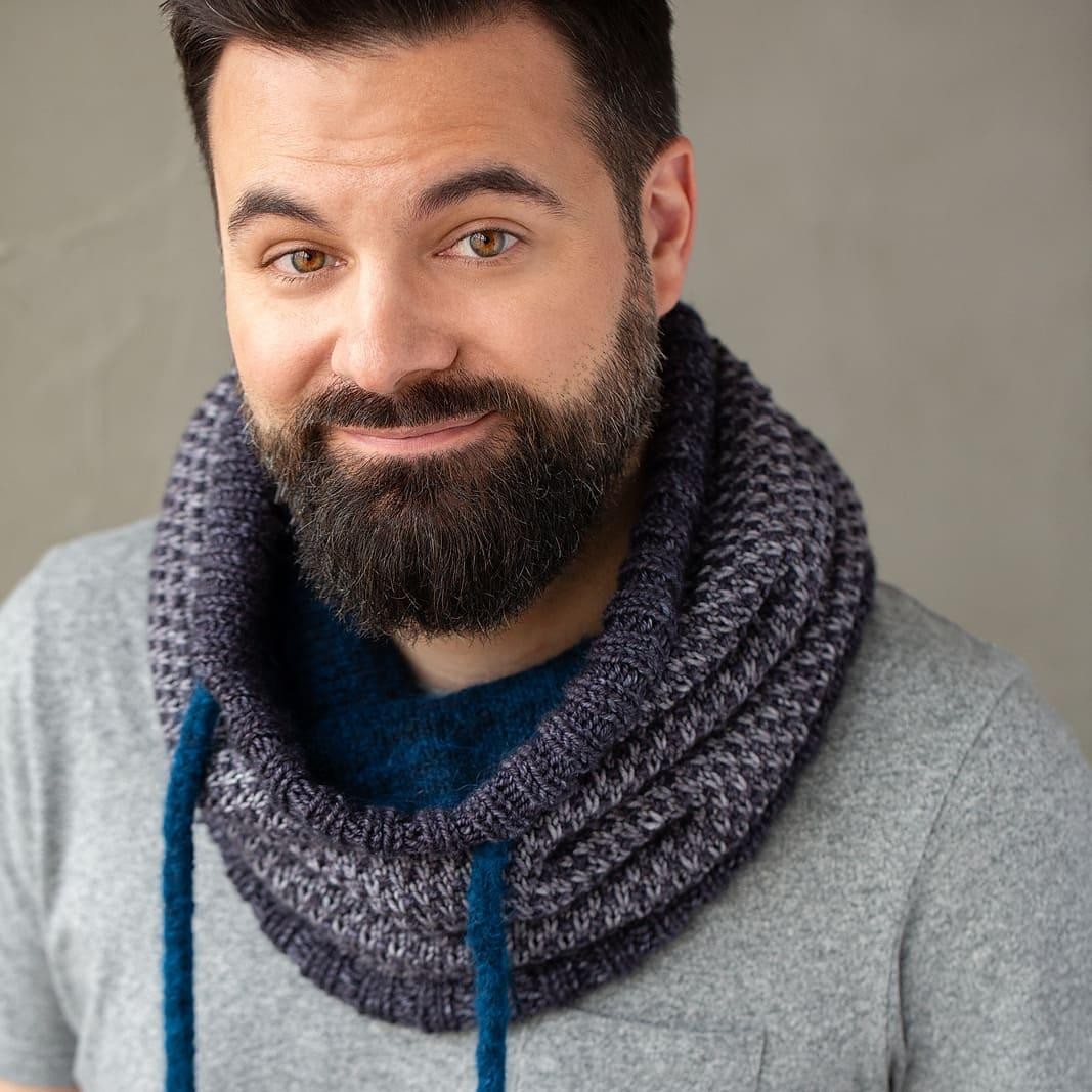 Двухслойный снуд спицами ленивым жаккардом The Snuggle is Real Двухслойный снуд спицами