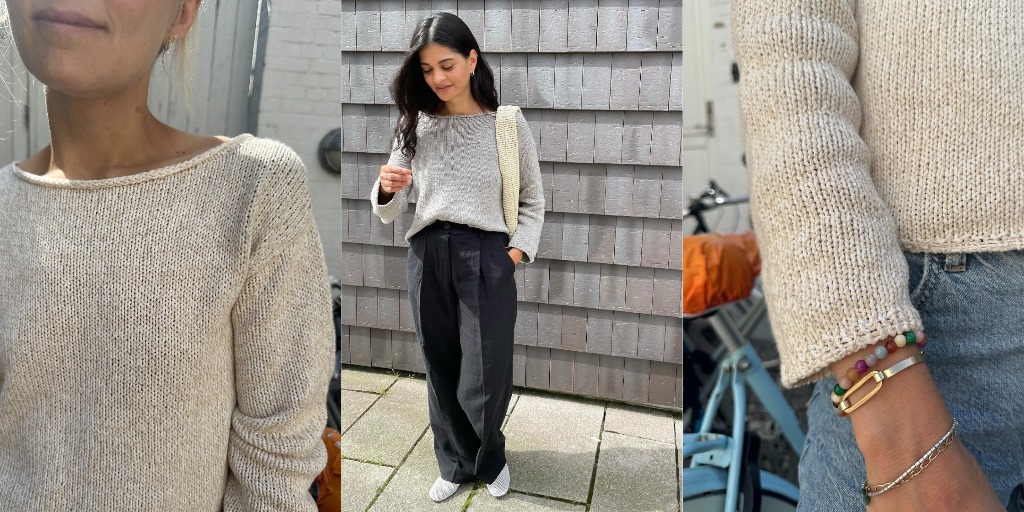 Вязаный льняной пуловер Sevilla Blouse Женский льняной пуловер спицами