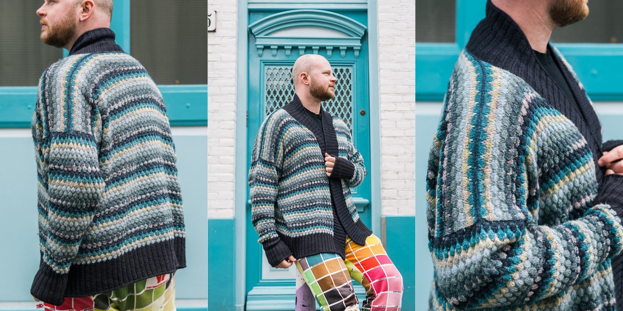 Кардиган с шалевым воротником The Bubble Вязаный спицами кардиган с шалевым воротником