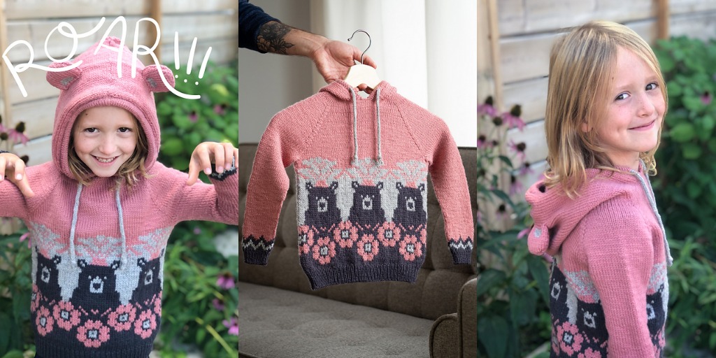 Детское худи Mini Unbearable Детское худи спицами с медведями