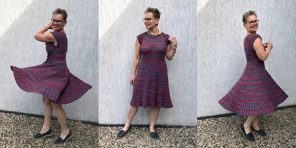 Вязаное спицами простое летнее платье Simply Ribby Rib плвтье спицами