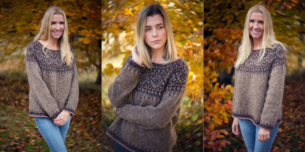 Бесшовный пуловер с жаккардовой кокеткой Black Rose Вязаный спицами пуловер с жаккардовой кокеткой