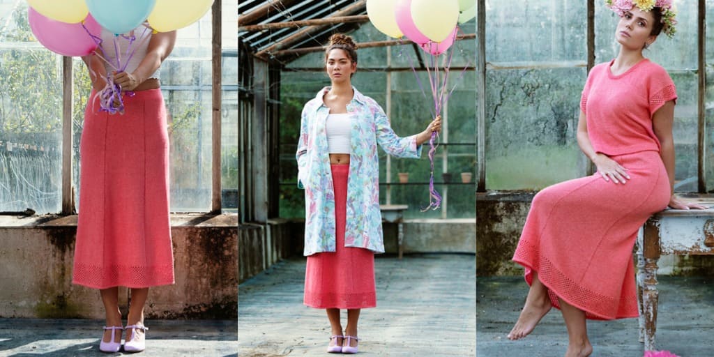 Вязаная спицами юбка Strawberry Fields Вязаная юбка спицами с описанием