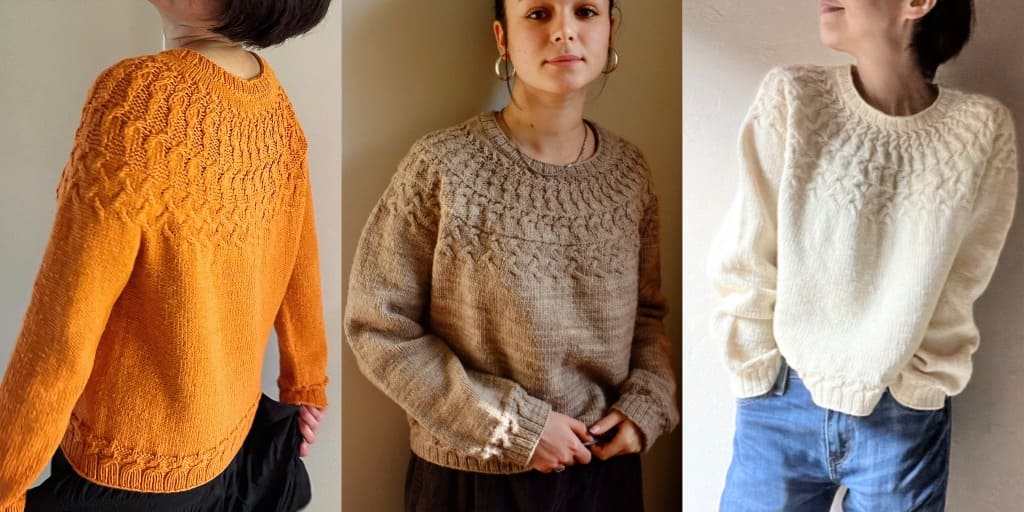 Вязаный пуловер с косами Neve Вязаный пуловер с косами