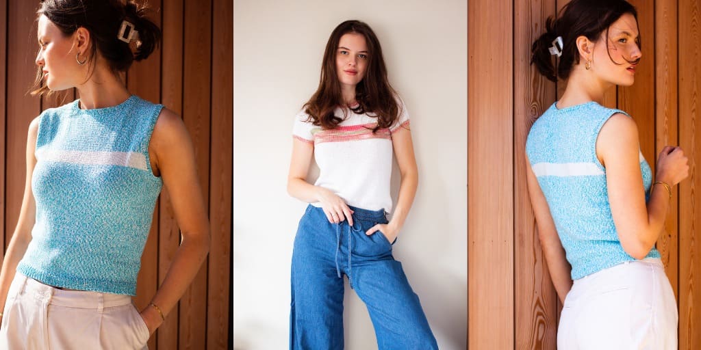 Футболка или майка спицами Feels Right Tee Вязаный топ спицами