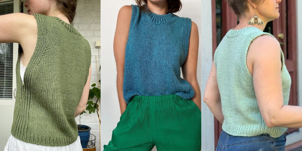 Бесшовный топ сверху Montpellier Вязаный топ спицами