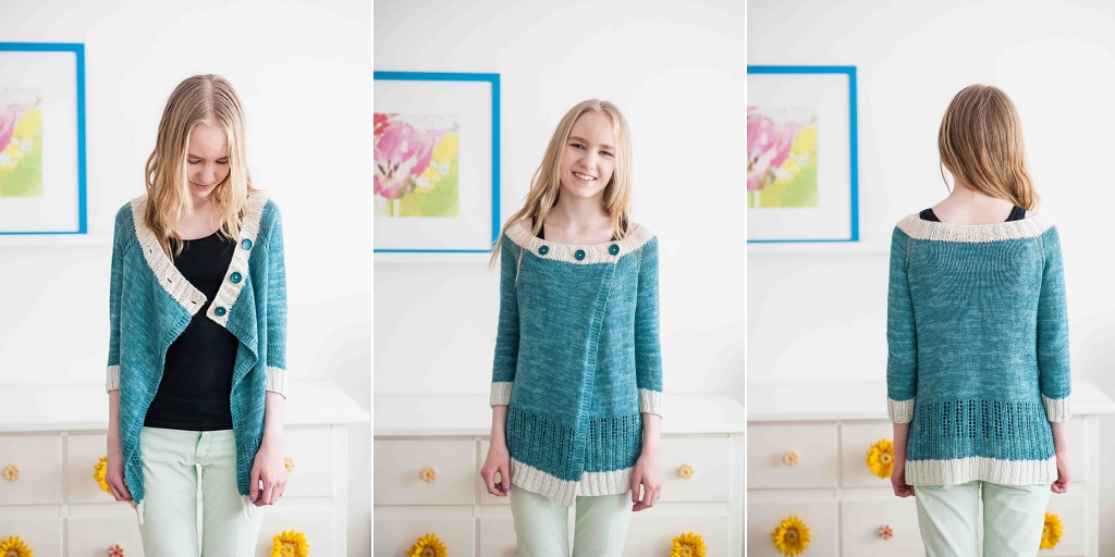 Кардиган с широкой горловиной Snow in May Кардиган с широкой горловиной спицами