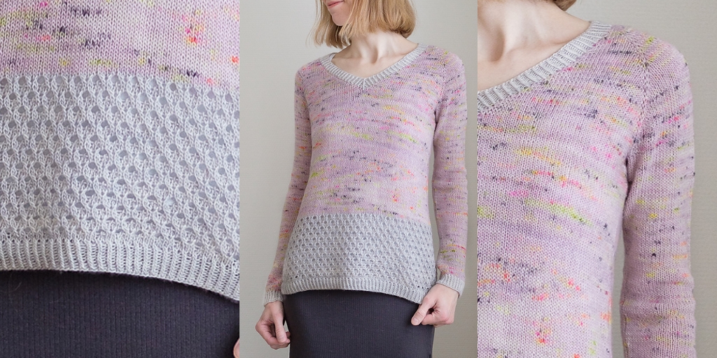 Пуловер с ажурным низом Abelia Пуловер с ажурным низом, связанный спицами