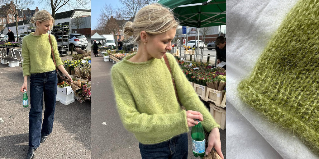 Блуза спицами Cloud Blouse Блуза из мохера вязаная спицами сверху