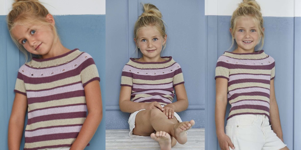 Топ для девочки Rosa Топ для девочки спицами сверху по кругу