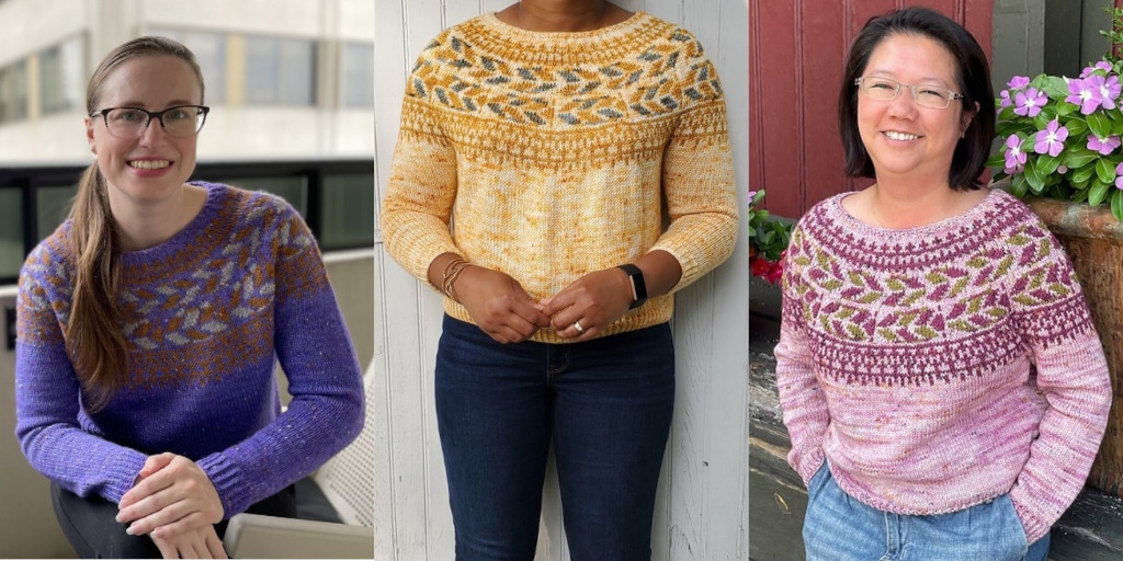 Пуловер с жаккардовым узором на круглой кокетке сверху Ridgeland Пуловер с круглой жаккардовой кокеткой