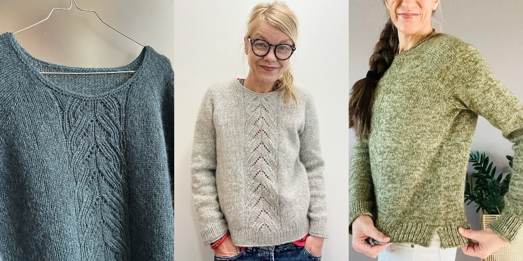 Пуловер реглан Tresse Элегантный пуловер спицами