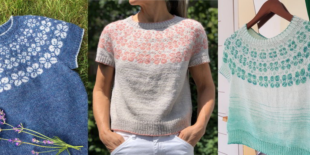 Кофточка с круглой кокеткой Early Bloomer Кофточки с круглой кокеткой по одному описанию