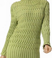 Вязаный женский свитер зигзагами спицами с описанием бесплатно