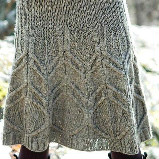 Вязание спицами юбки с косами Dickson схема и описание бесплатно