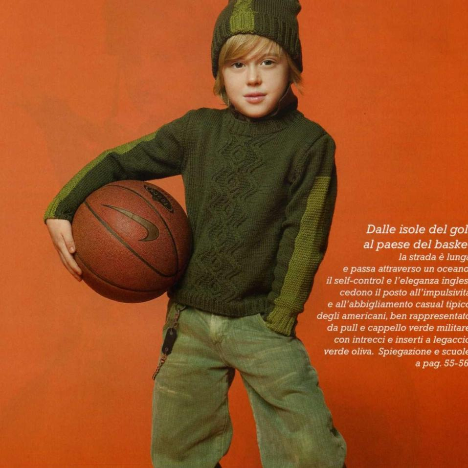 Вязаный пуловер для мальчика с описанием и схемами