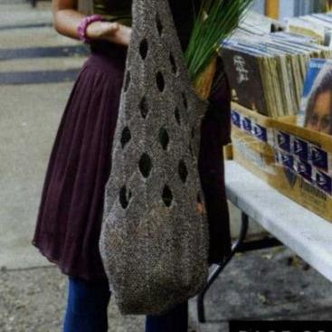 Сумка авоська спицами