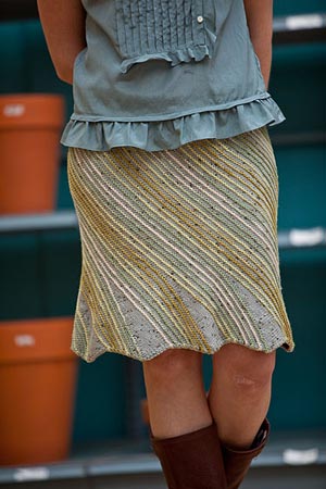 Юбка спираль спицами с описанием