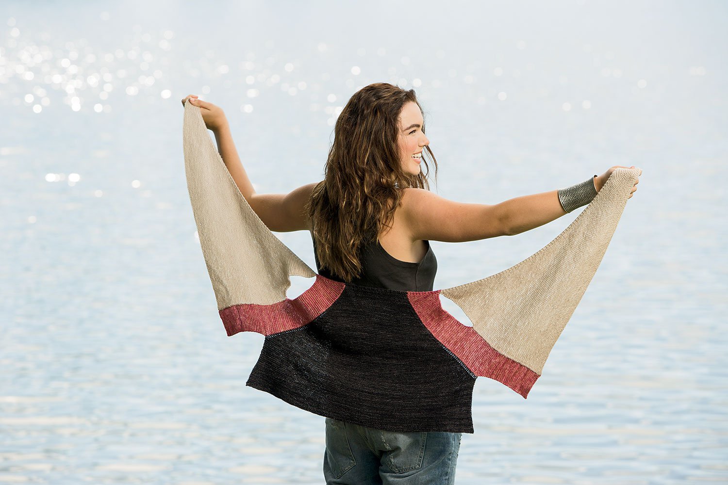 Вязание шали спицами J Watson