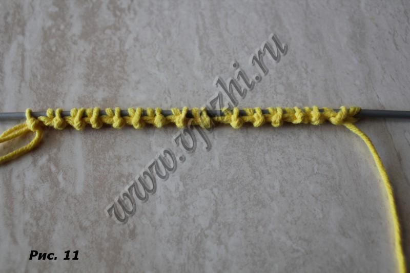 Набранные петли нормандским способом