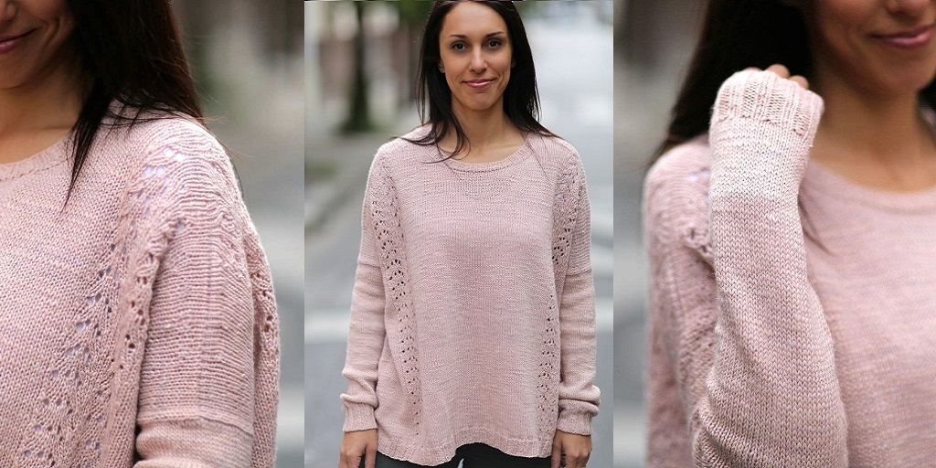 Вязанный пуловер бокси All the Love Вязаный пуловер бокси спицами