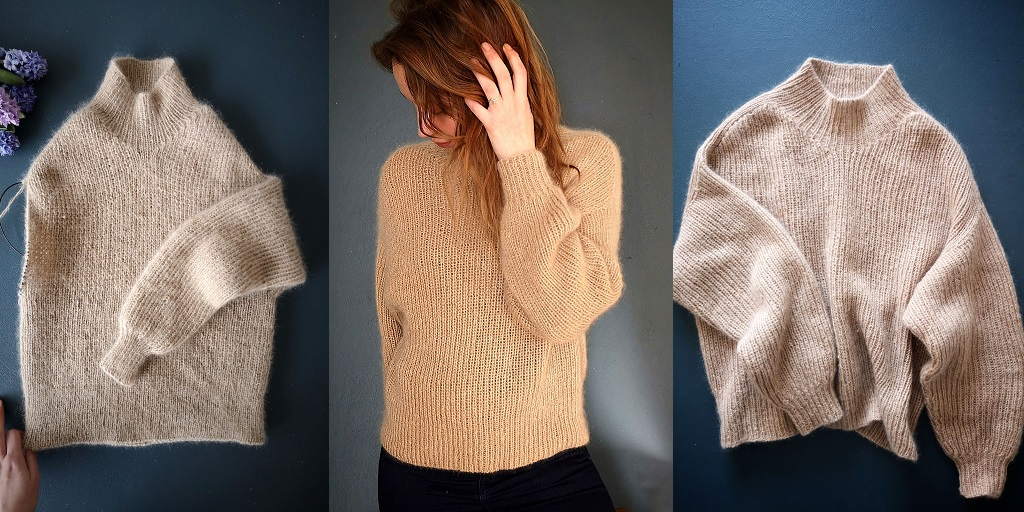 Вязаный свободный пуловер Odas Вязаный свободный пуловер