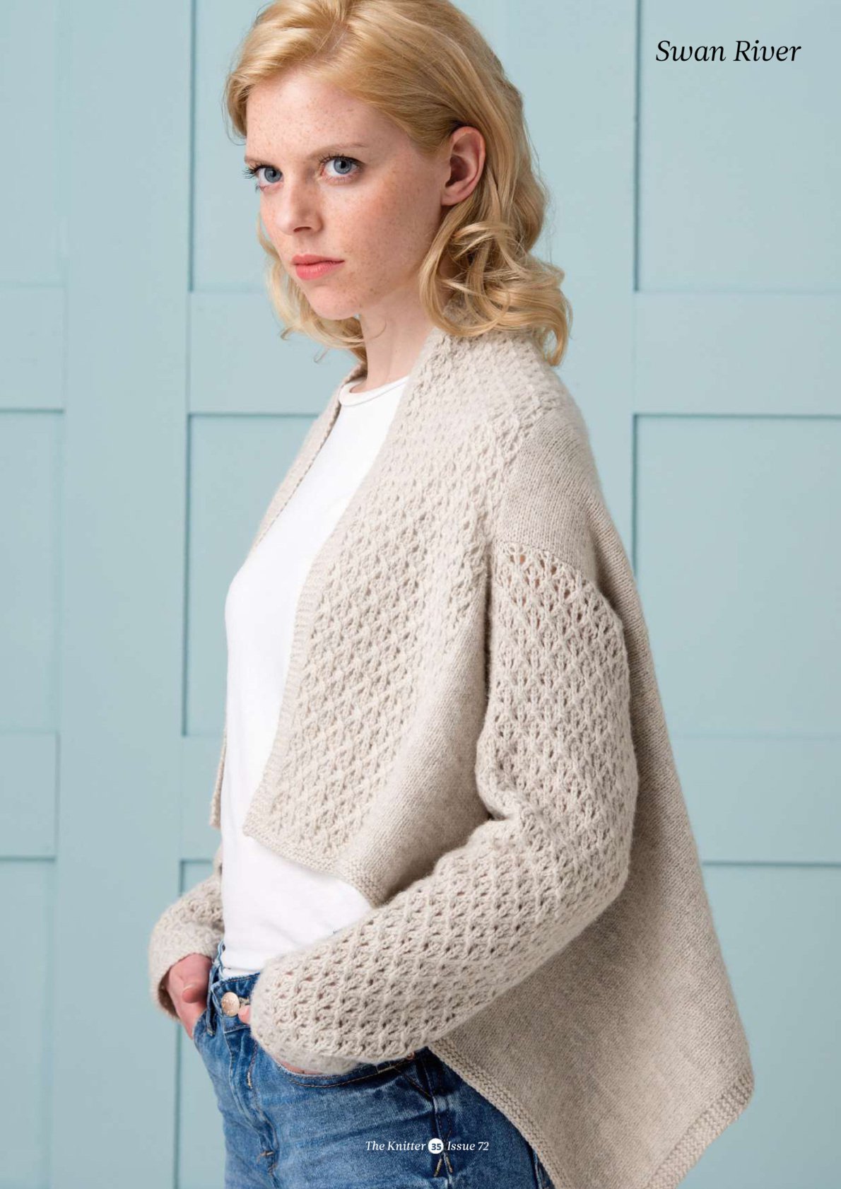 Вязание кардигана Swan river