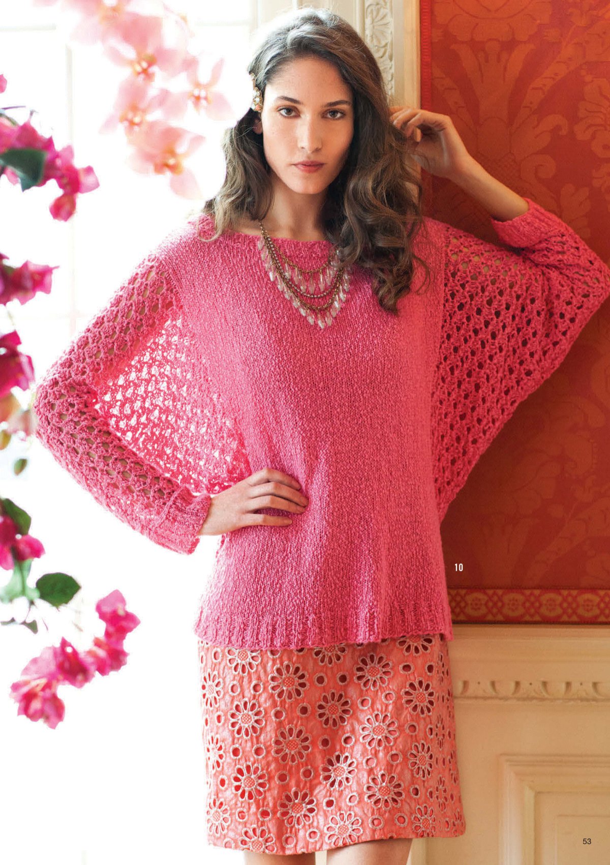 Вязание кофточки спицами Dolman