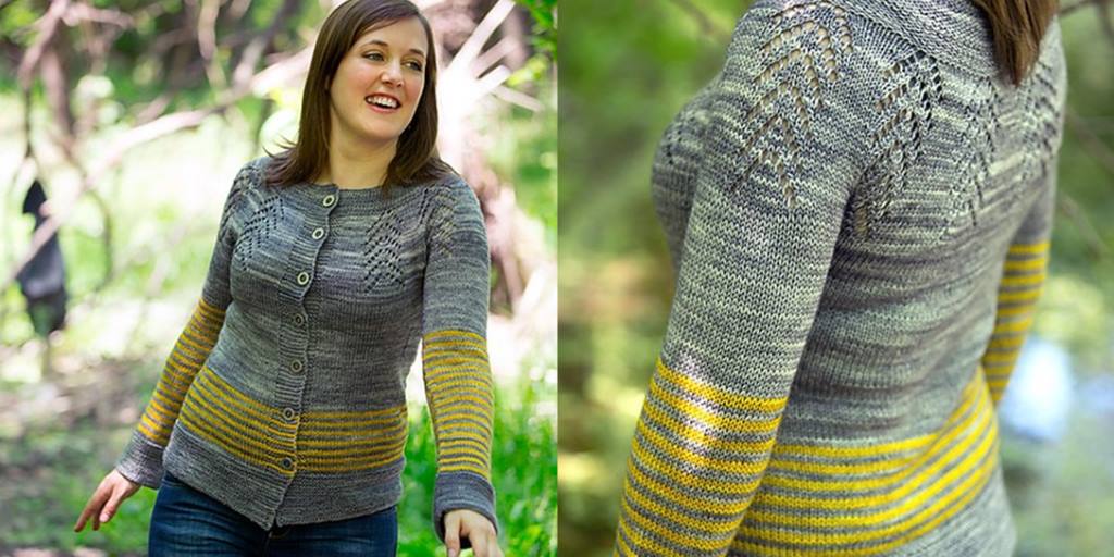 Жакет с ажурной кокеткой Make Space Жакет с ажурной кокеткой спицами с описанием