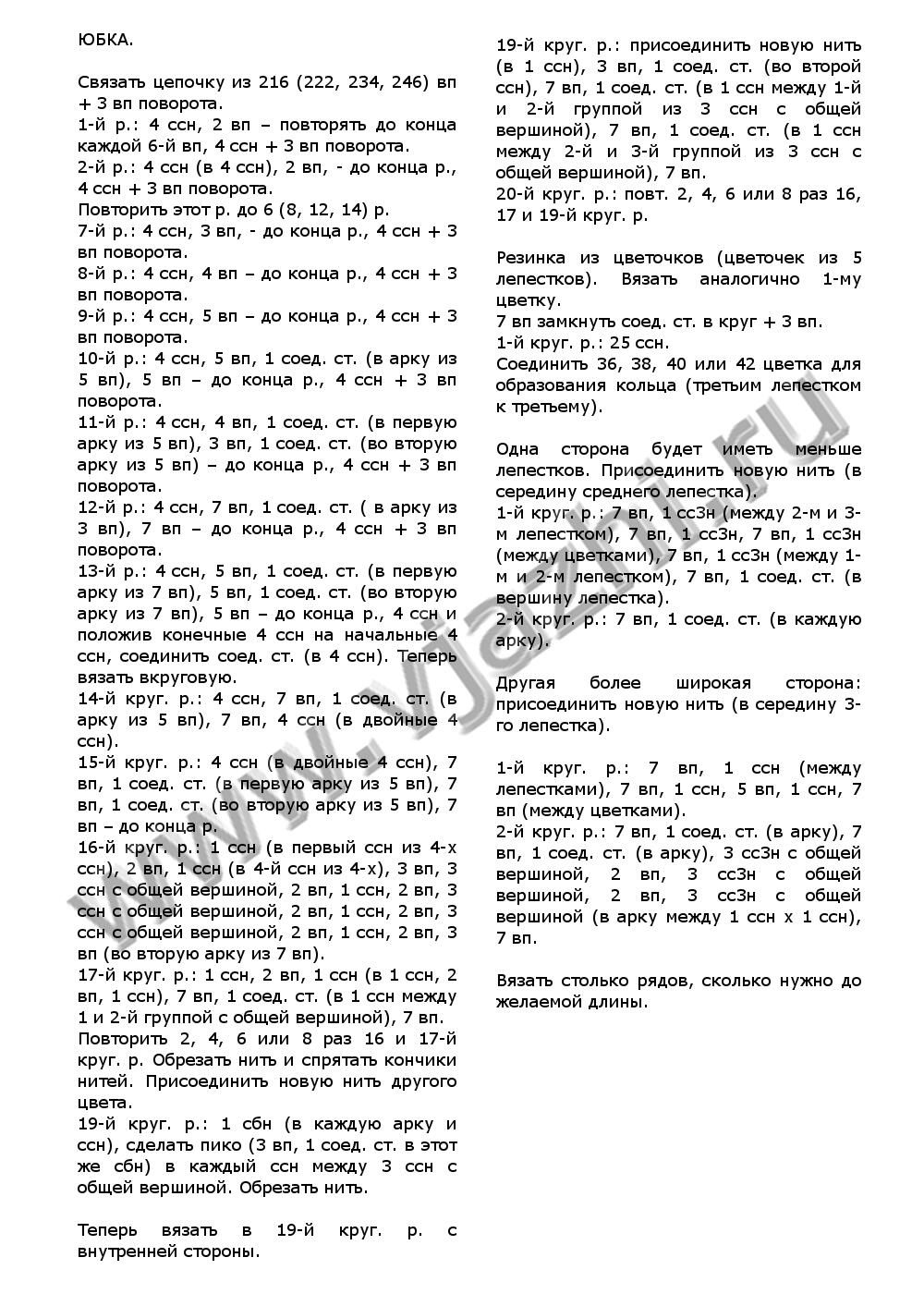 Платье для девочки вязаное крючком описание 3