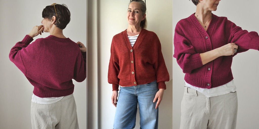 Модный кардиган оверсайз с рукавом летучая мышь CLAiRE Cardigan Кардиган оверсайз с рукавом летучая мышь спицами с описанием