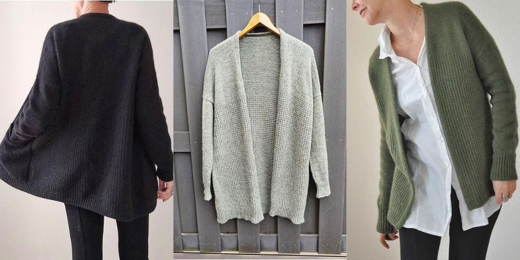 Базовый кардиган с распашными полочками спицами сверху Soso Кардиган с распашными полочками спицами сверху описание