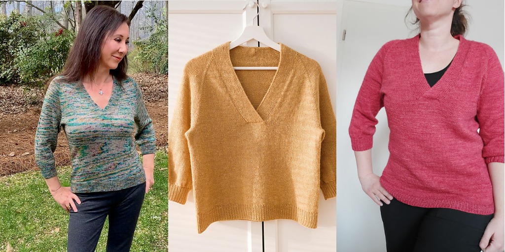 Элегантный пуловер с V вырезом Aurinko Элегантный пуловер