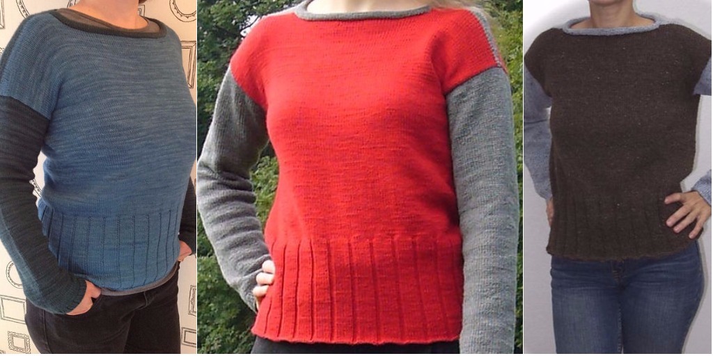 Пуловер вязаный сверху Der Gerade Пуловер вязаный сверху