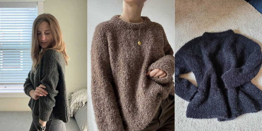 Свитер оверсайз из букле Sweater no 24 Свитер спицами