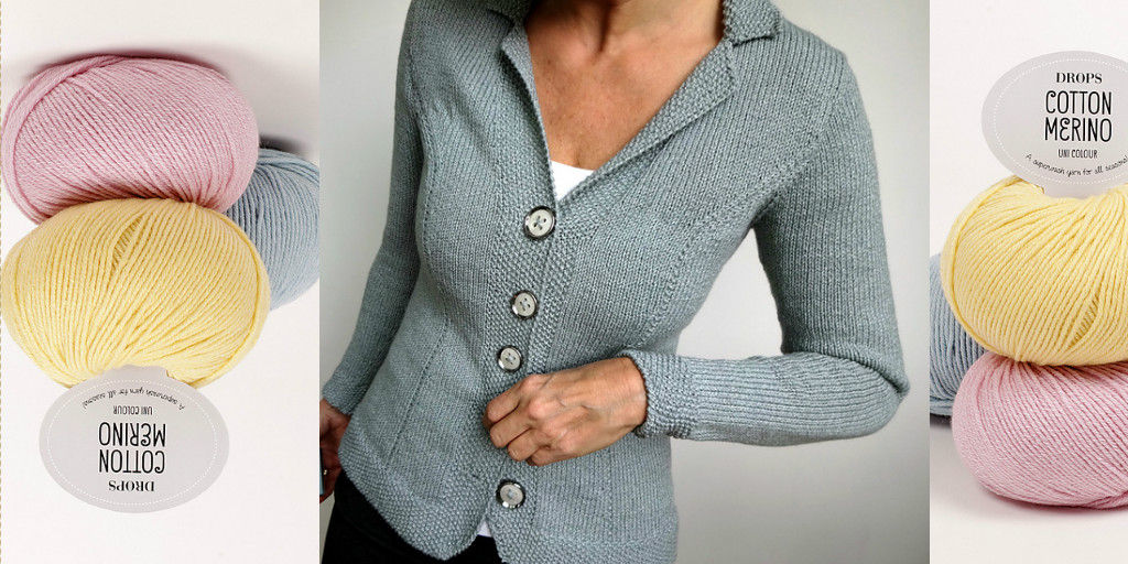 Элегантный жакет с английским воротником спицами Perfect Edge Элегантный жакет с английским воротником спицами