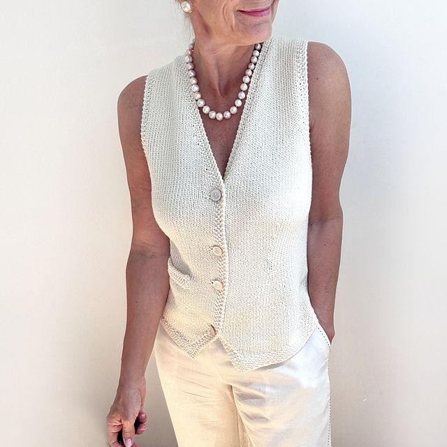 Модный жилет вязаный спицами без швов Tailored Vest Жилет вязаный спицами