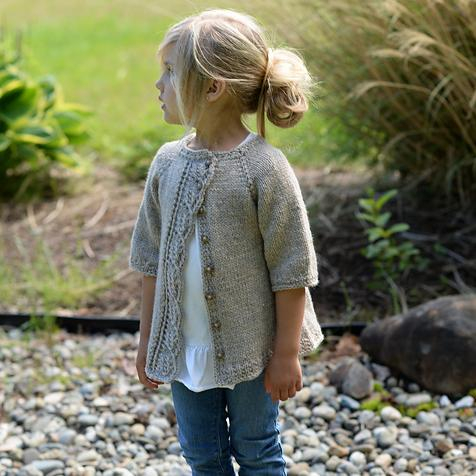 Кардиган для девочек Cove Вязание спицами для девочек кардигана с листьями по передней планке