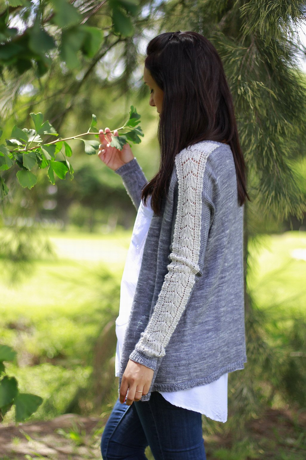 Вязаный кардиган без швов Old Romance Вязаный кардиган спицами