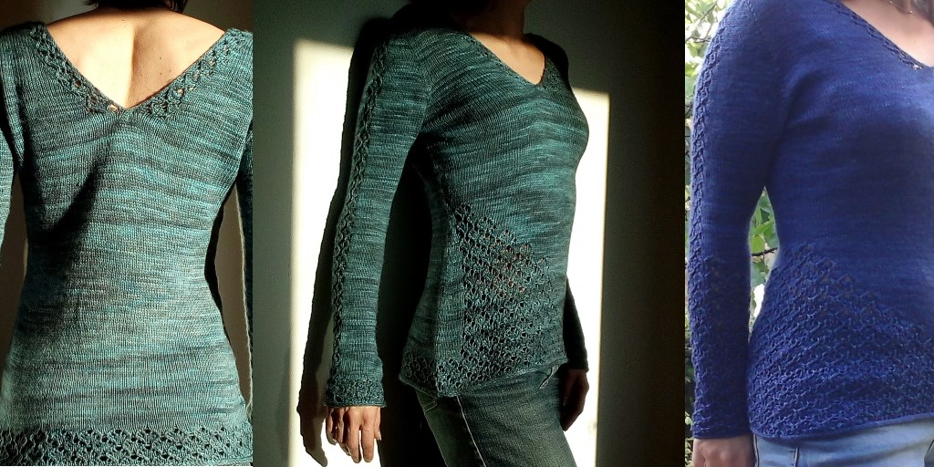 Пуловер с ажурными вставками Enchanted Forest Пуловер с ажурными вставками спицами