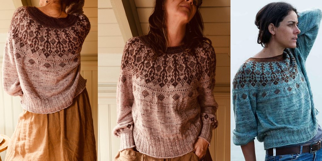 Пуловер с орнаментом Black Thorn Свободный пуловер