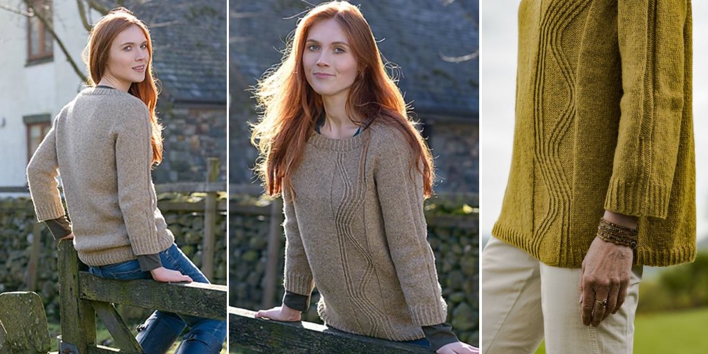 Пуловер круговыми рядами Galleny Force Шерстяной пуловер