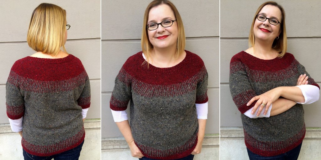 Пуловер с круглой кокеткой Interrotto Пуловер с круглой кокеткой