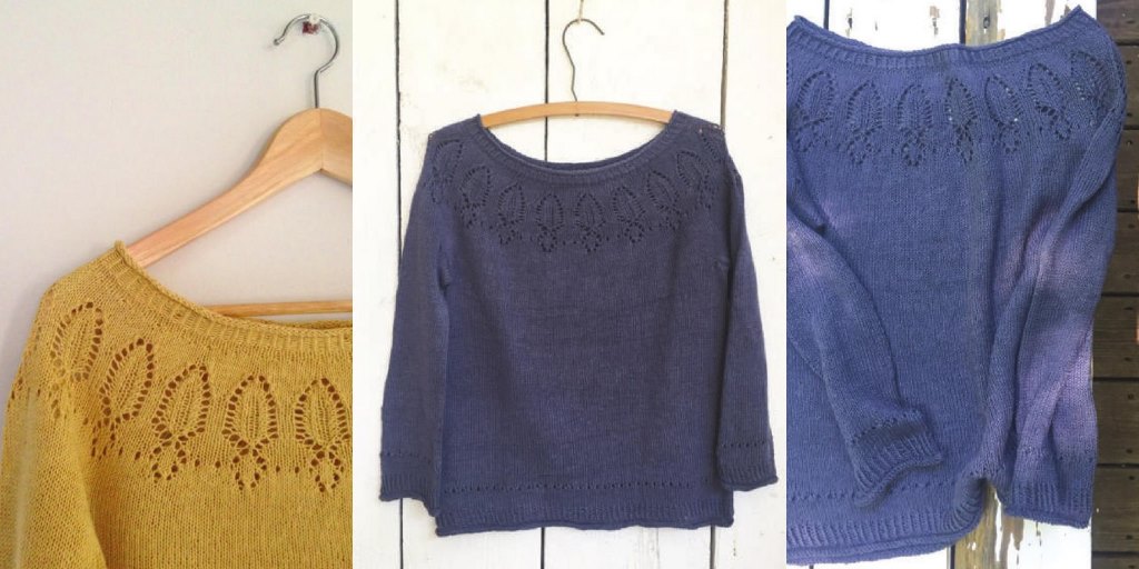 Пуловер с ажурной кокеткой Maizie Пуловер с ажурной кокеткой