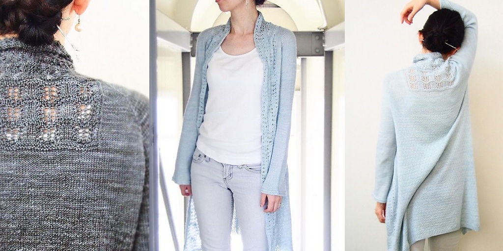 Кардиган без швов Biruhane Кардиган без швов вязаный спицами сверху