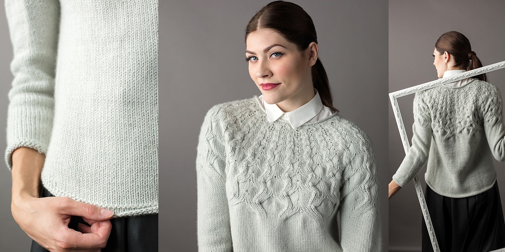 Пуловер без швов L`Heure Vertе Женский пуловер с круглой кокеткой