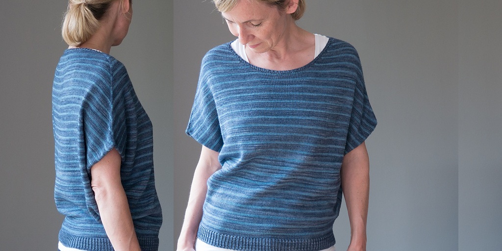 Летний топ в полоску Salty Blue Летний топ с полоску фото и описание