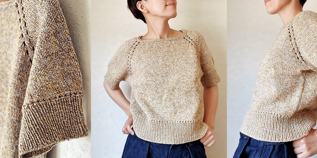 Стильный топ без швов Konatsu Топ регланом без швов спицами