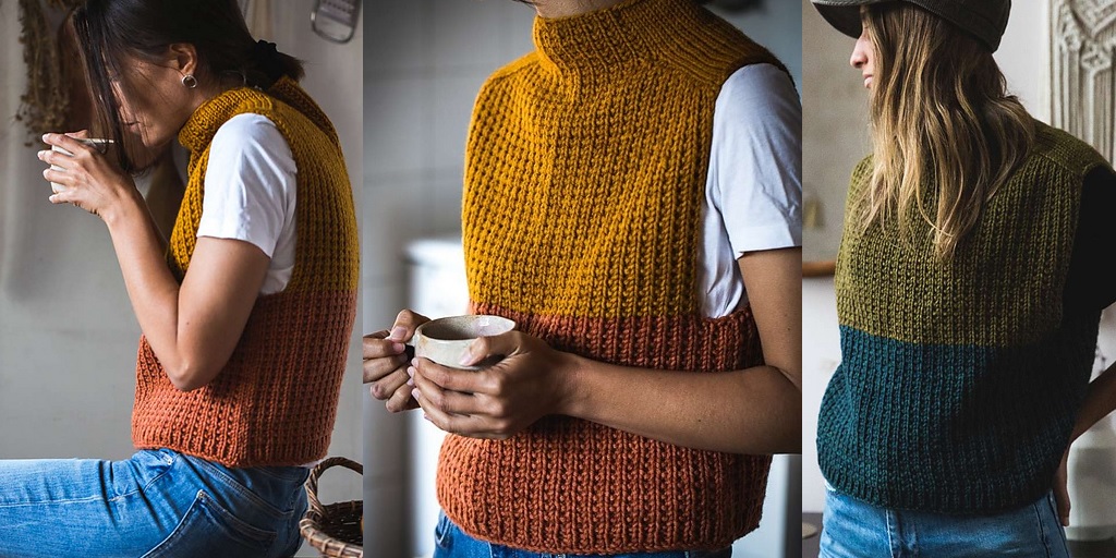 Жилет резинкой Timbo Жилет ломаной резинкой сверху вниз